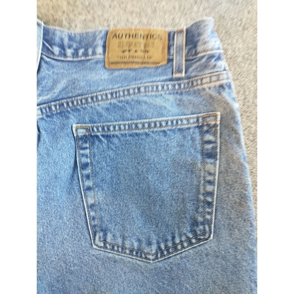 Levi Strauss Signature Mens Regular Fit Light Wash Blue Denim Jeans W36 L29